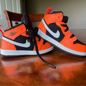 Jordan Kids Shoes in Orange and Black